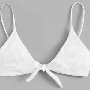 SHEIN Knot Front Swim Top